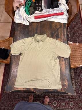 Ben Hogan Men's Size Large Tan Textured Knit Short Sleeve Golf Polo